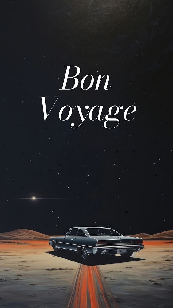 Bon voyage quote Instagram story template