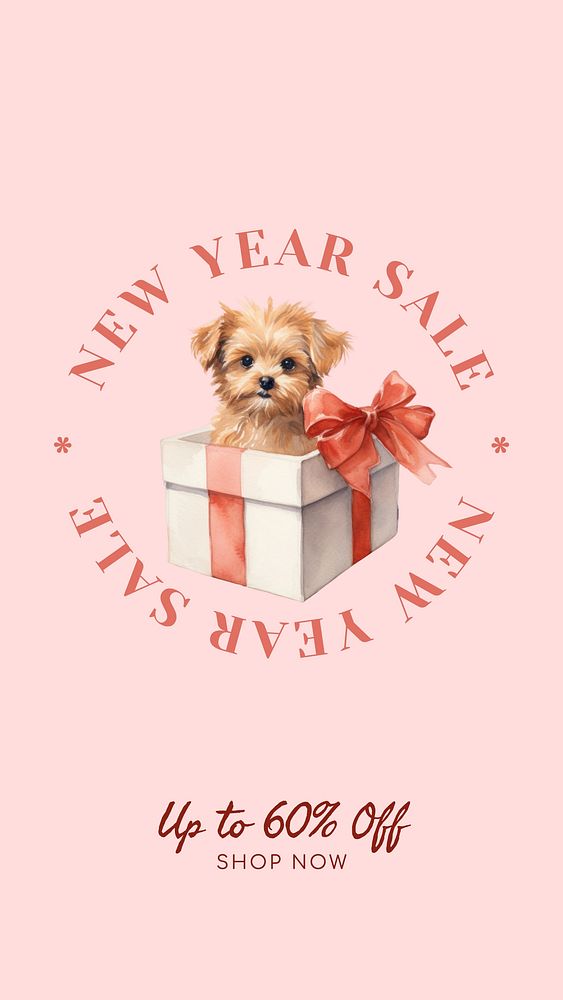 New year sale Facebook story template