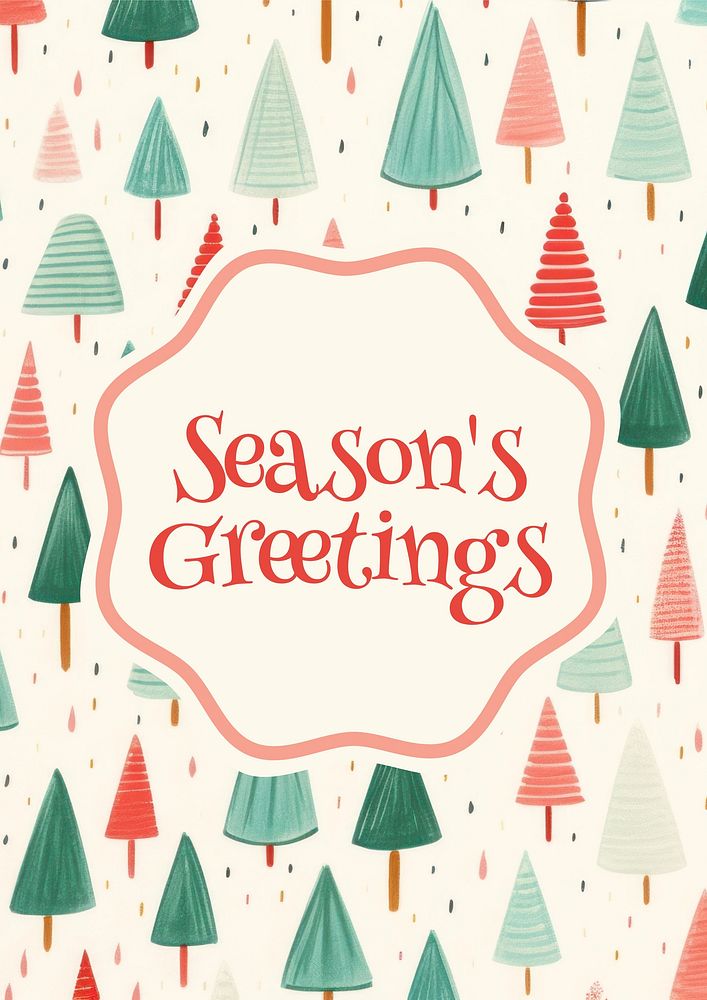 Seasons greetings card template
