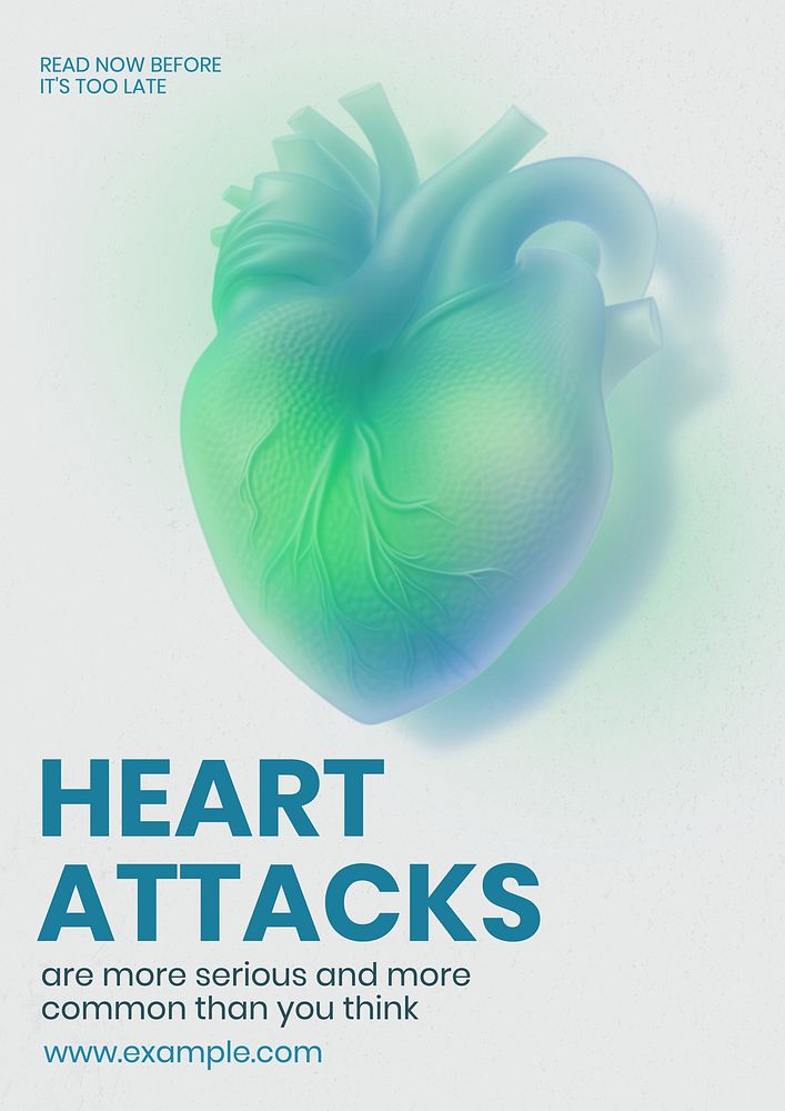 Heart attacks poster template