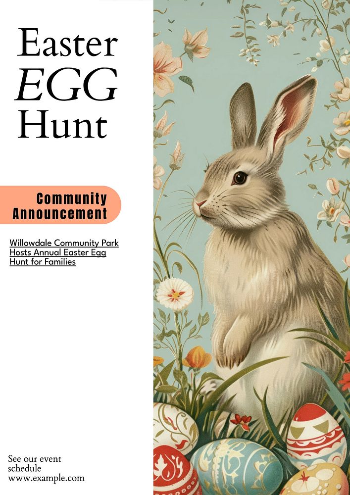 Easter egg poster template