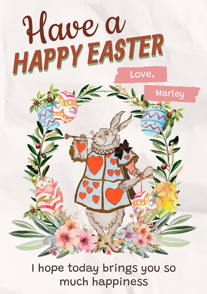 Happy Easter card template