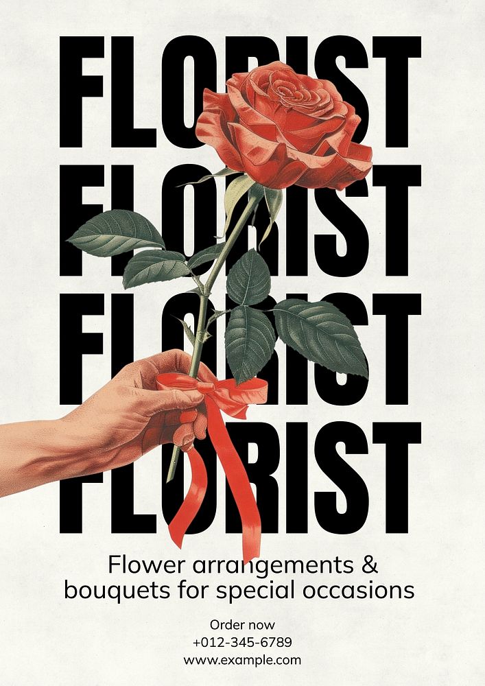Florist poster template