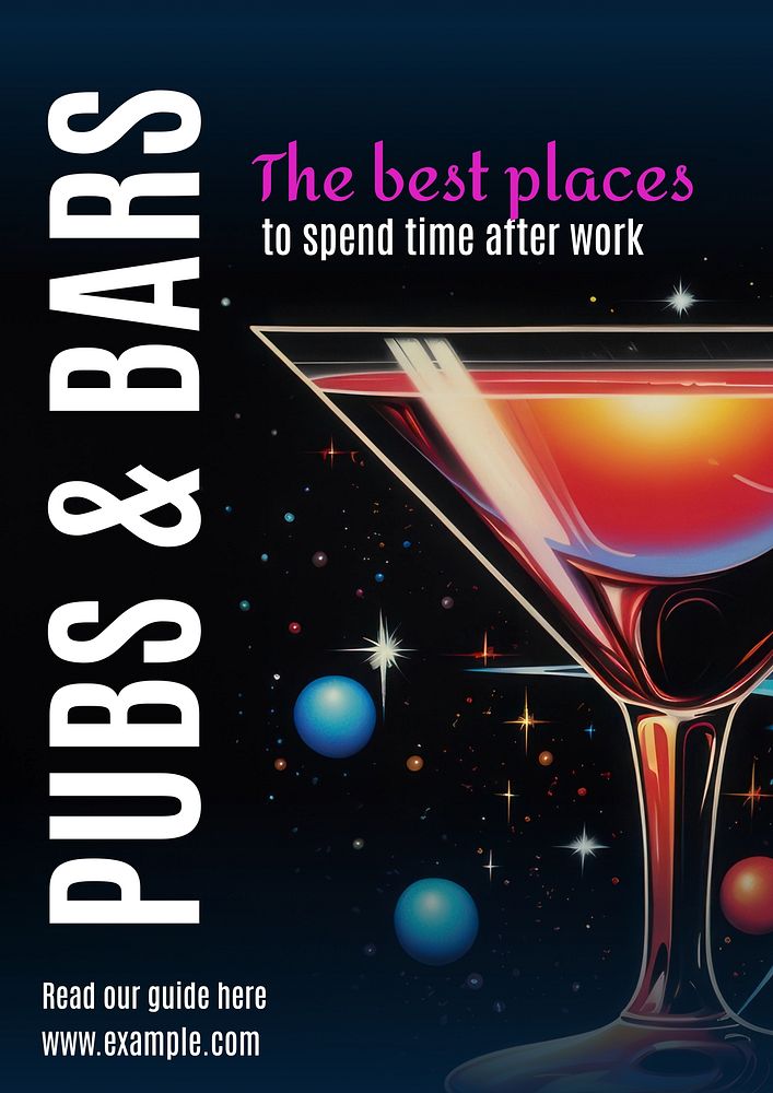 Pubs & bars poster template