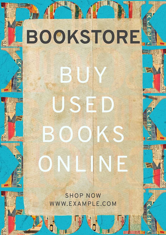 Bookstore poster template