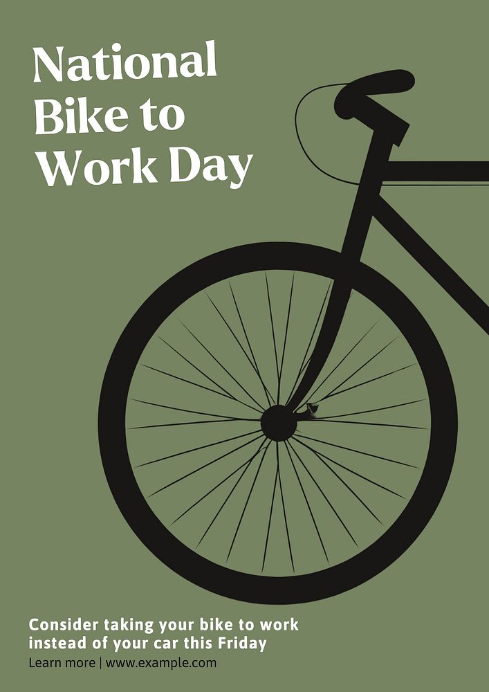 Bike to work poster template