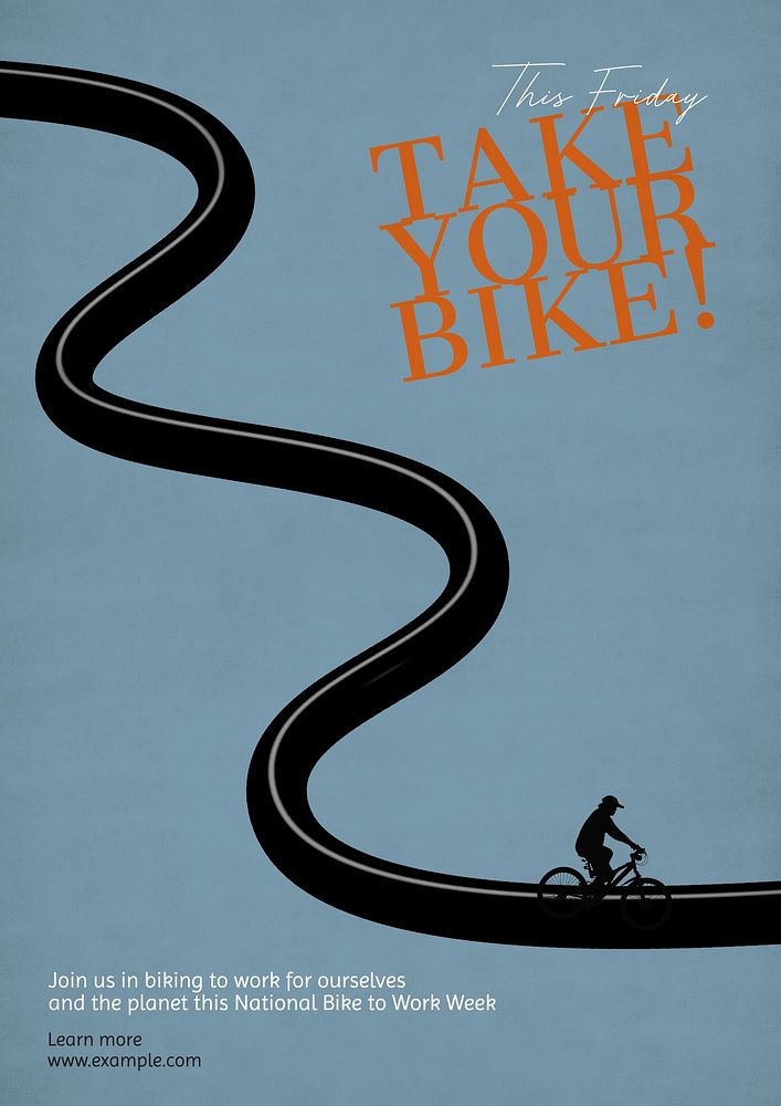 Bike to work poster template