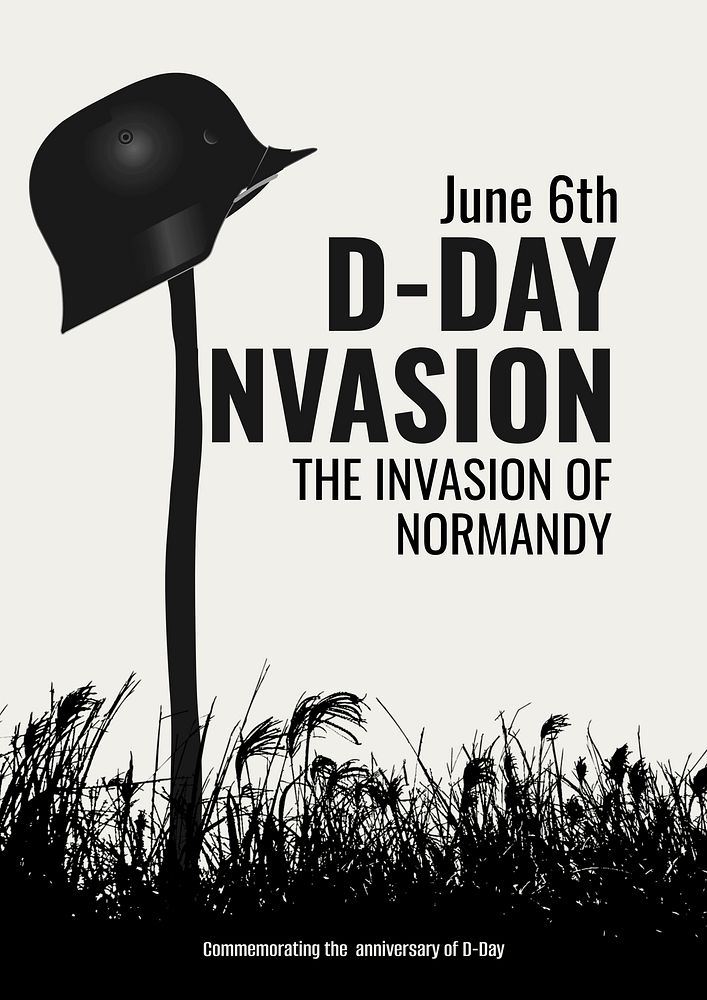 D-Day invasion poster template