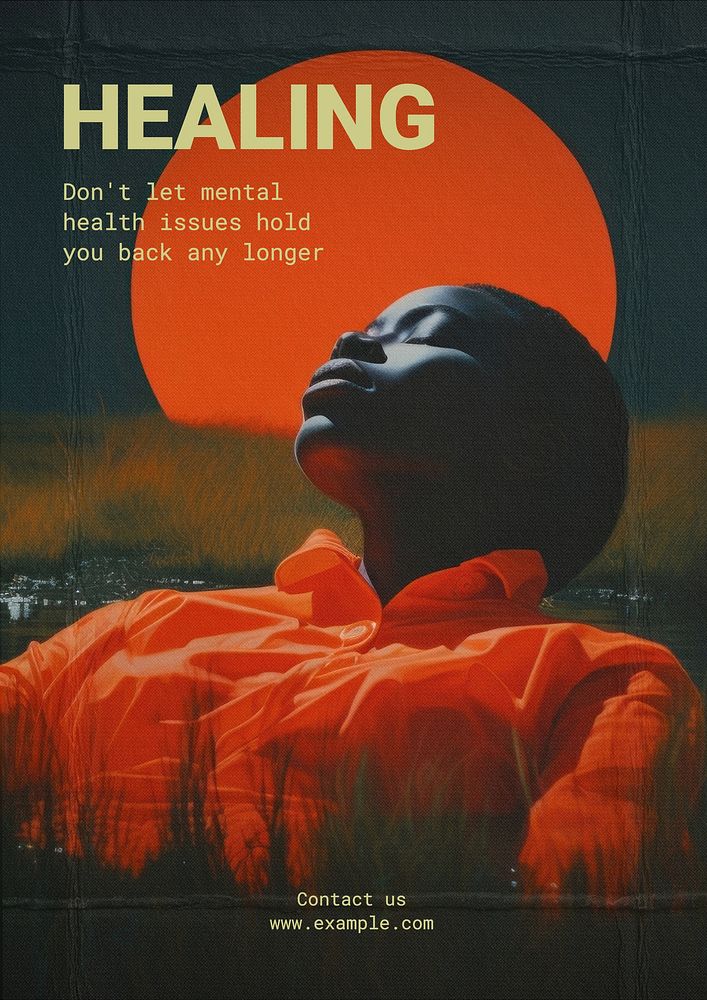 Mental health   poster template