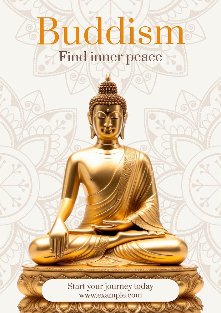 Buddhism poster template