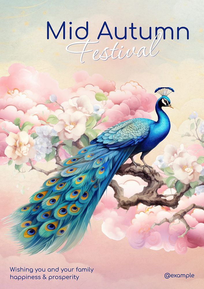 Mid Autumn festival poster template