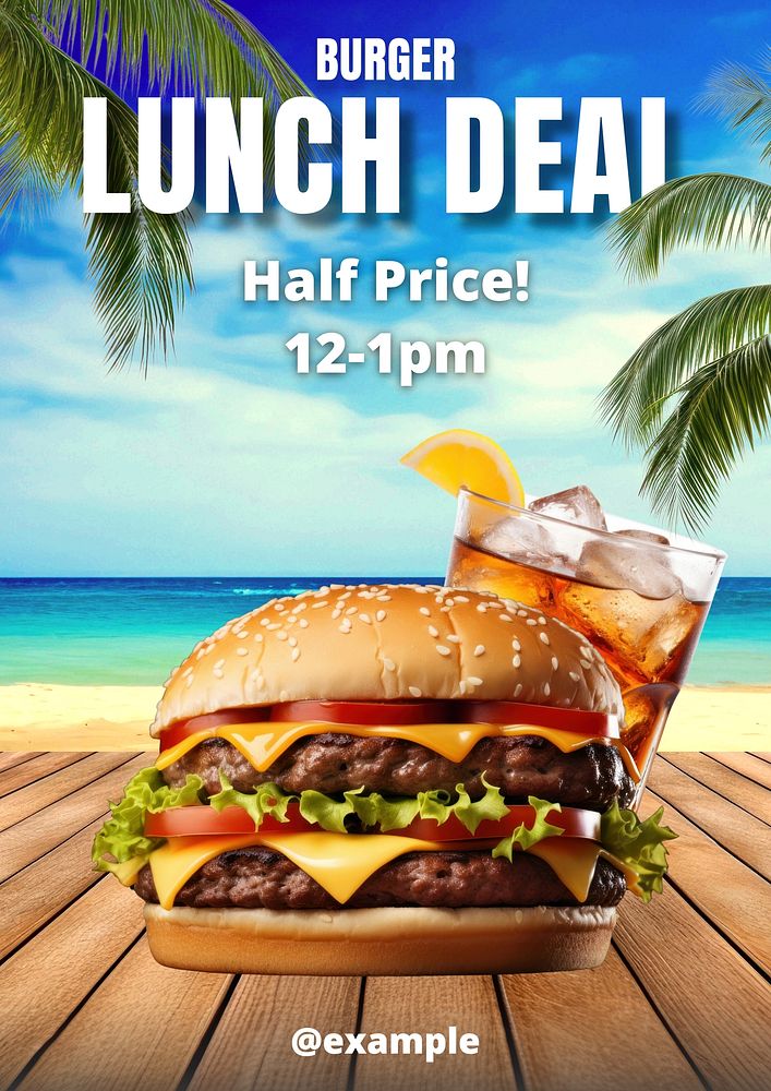 Lunch deal menu template