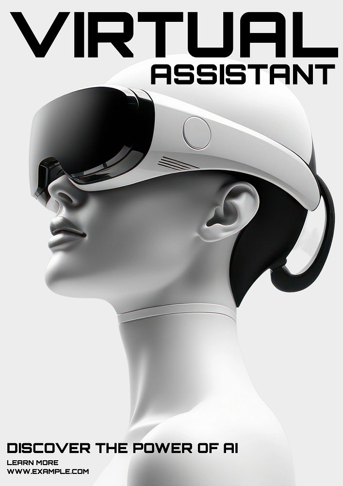 Virtual assistant poster template