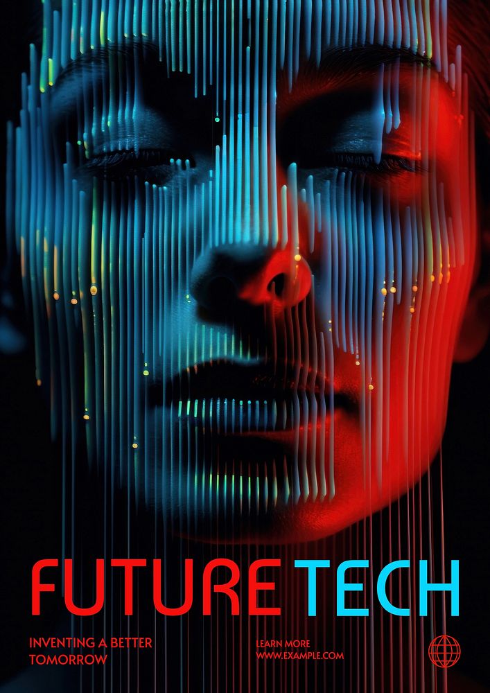 Future tech poster template