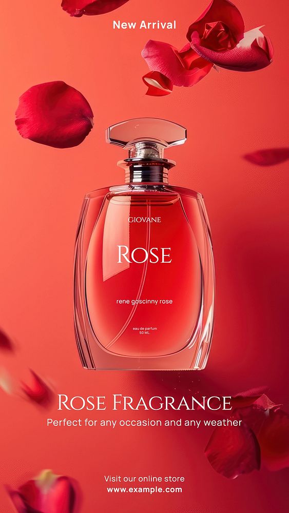 Rose fragrance Facebook story template