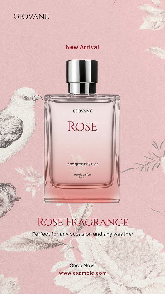 Rose fragrance Instagram story template
