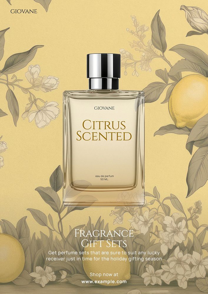 Fragrance gift sets  poster template
