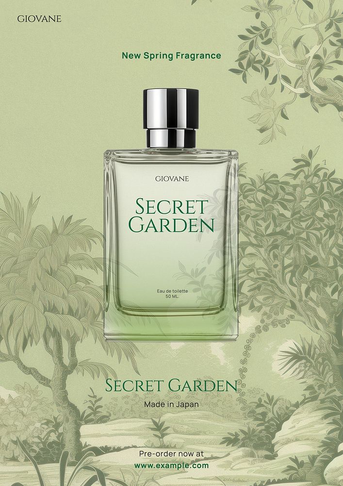 Spring fragrance  poster template