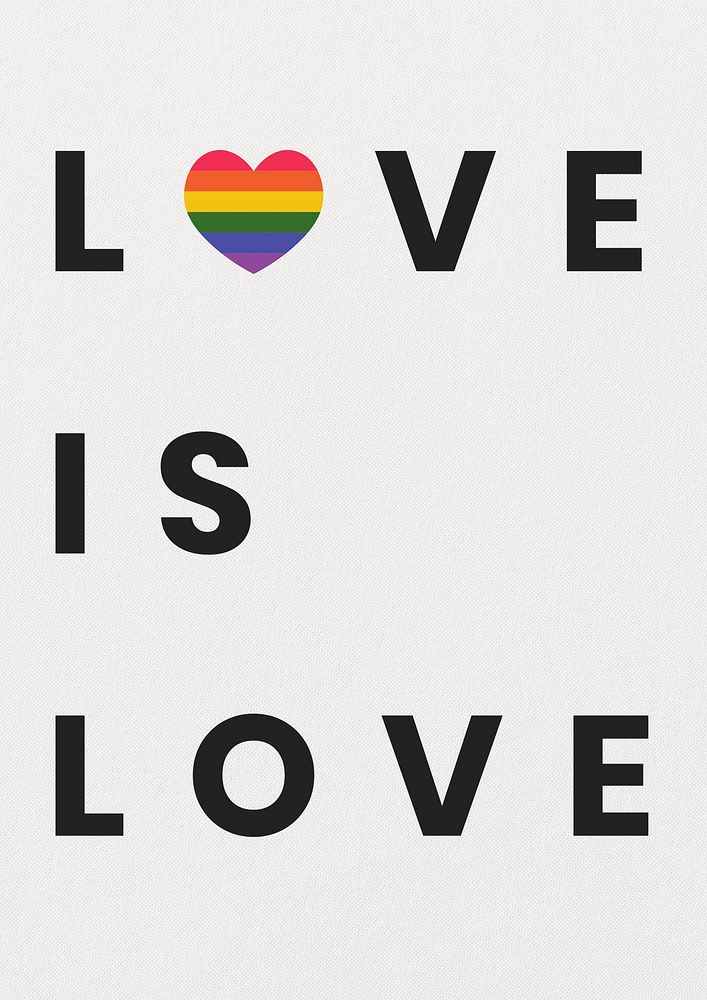 Love is love inclusive poster template