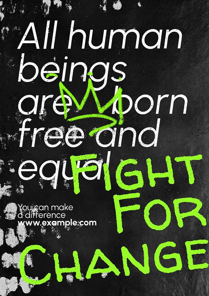All human beings are born free and equal poster template