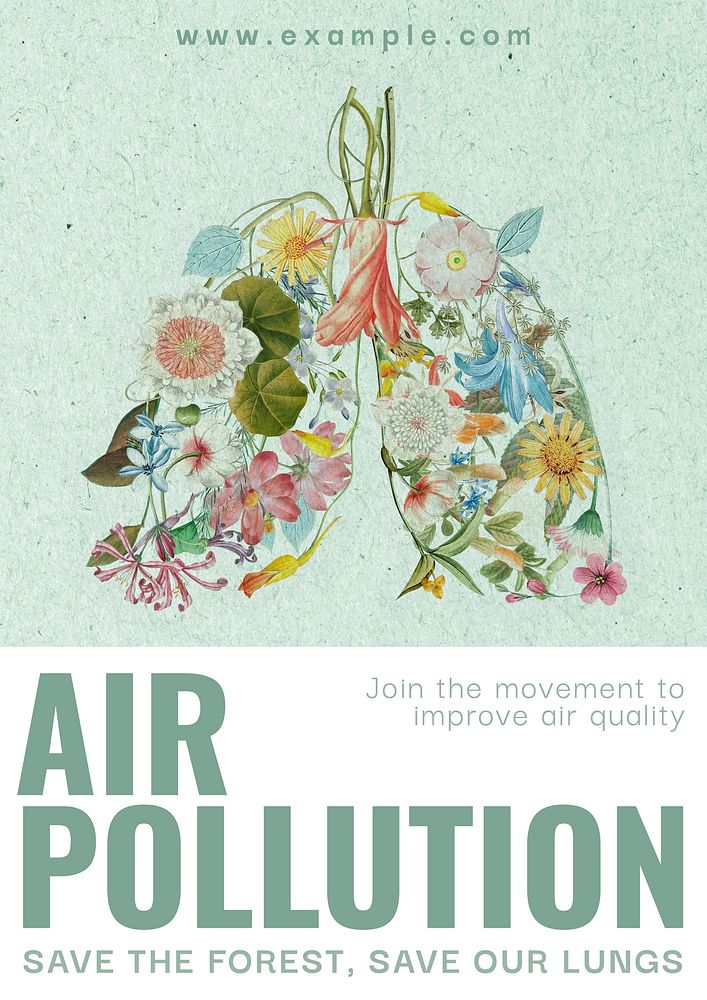 Air pollution poster template