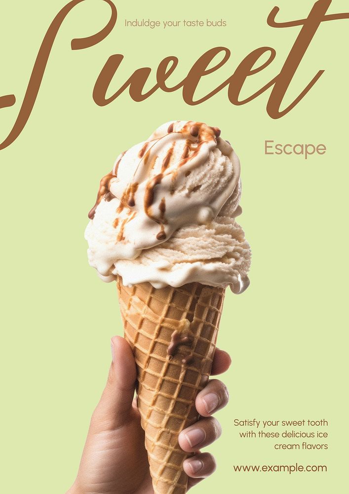 Ice cream poster template