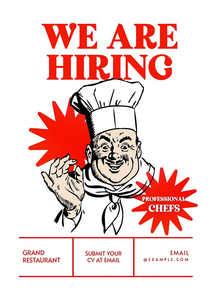 We are hiring poster template