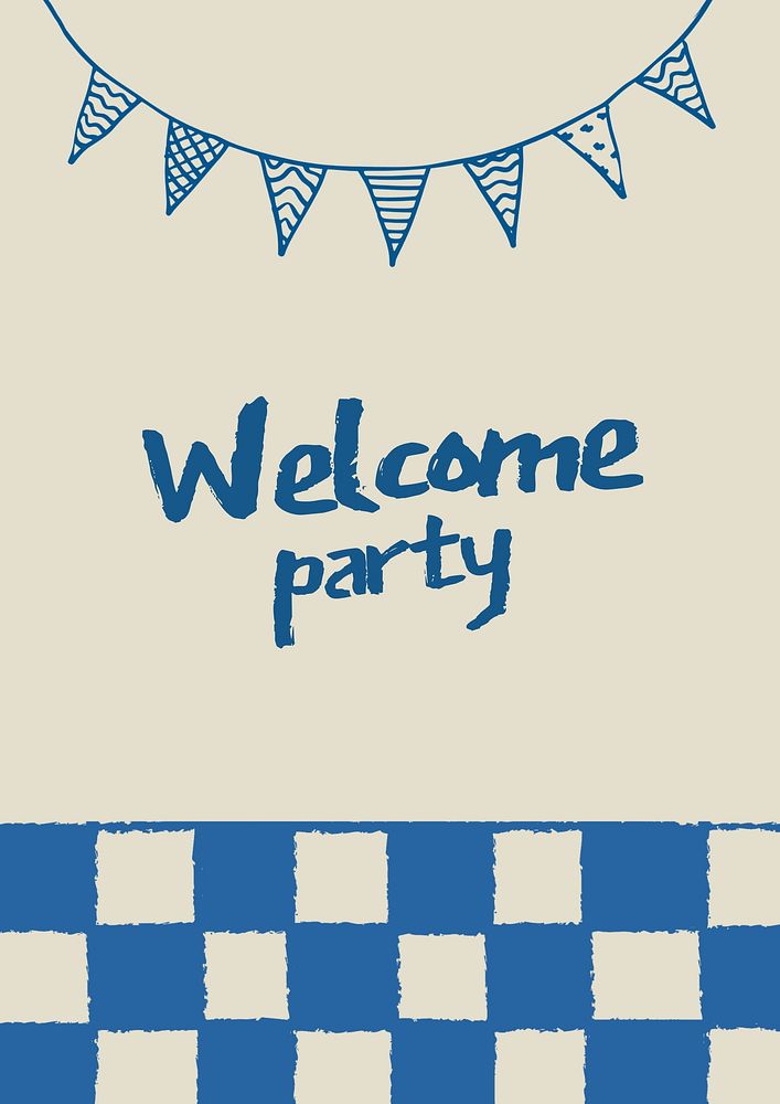 Welcome party poster template