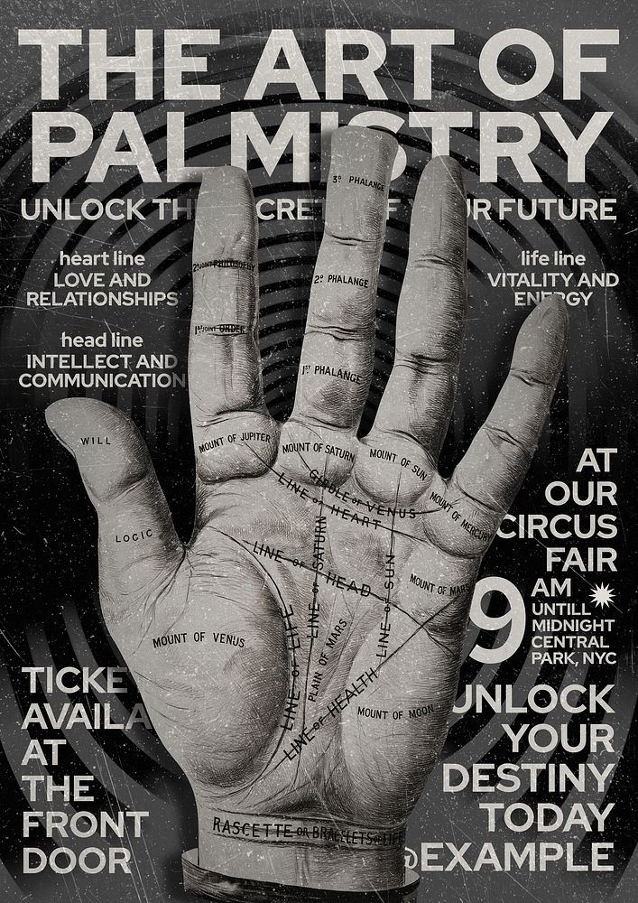 Palmistry  poster template