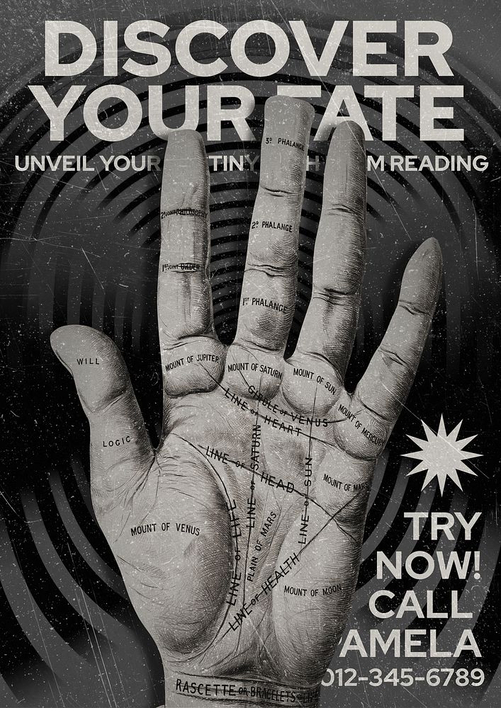 Discover your fate poster template
