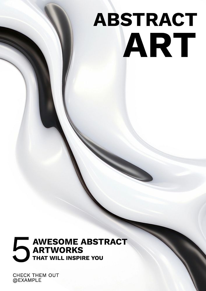 Abstract art poster template