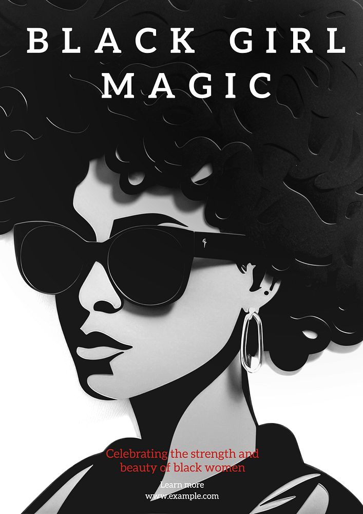 Black girl magic poster template