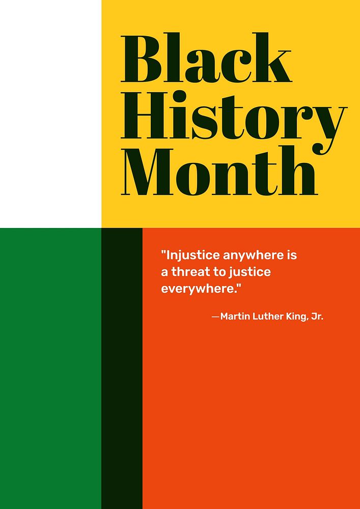 Black history month poster template