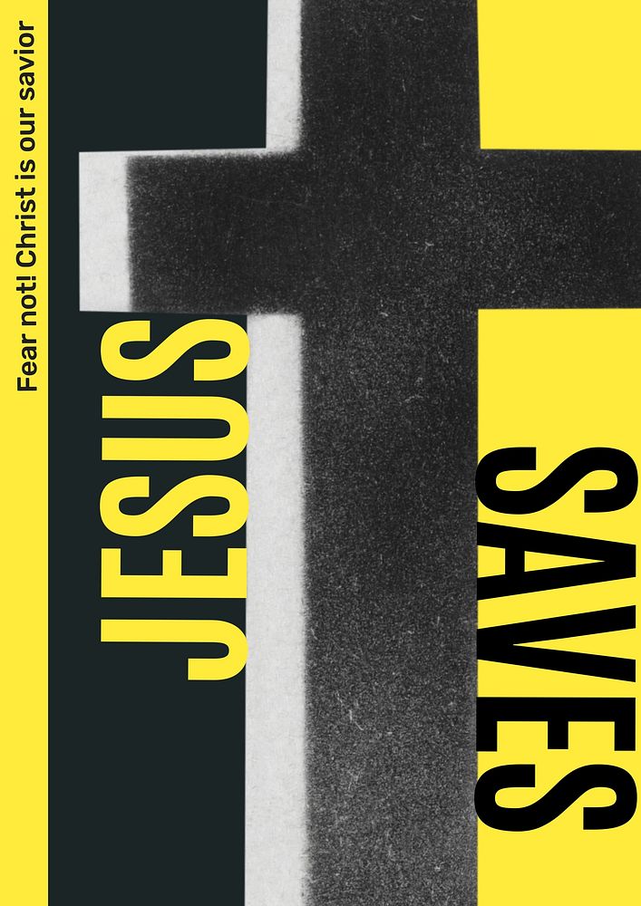 Jesus saves poster template
