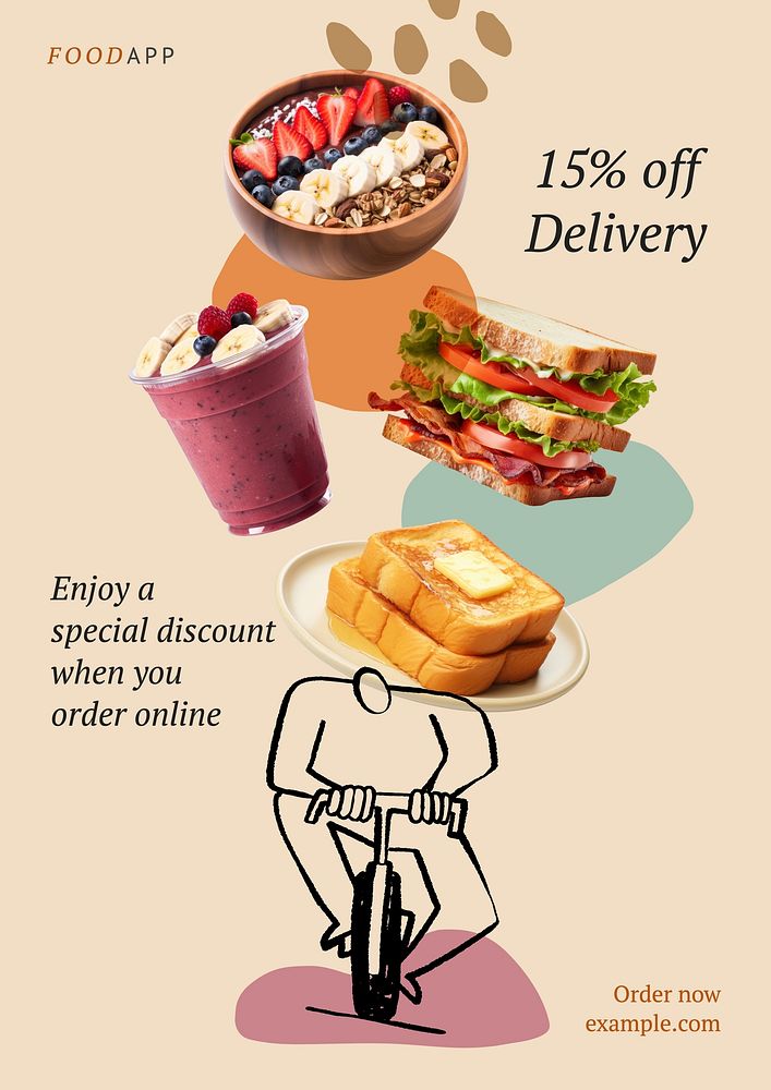 Delivery promotion poster template