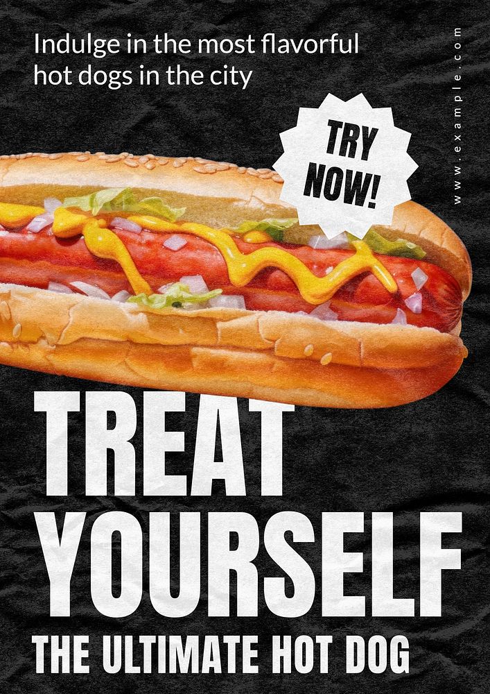 Treat yourself poster template