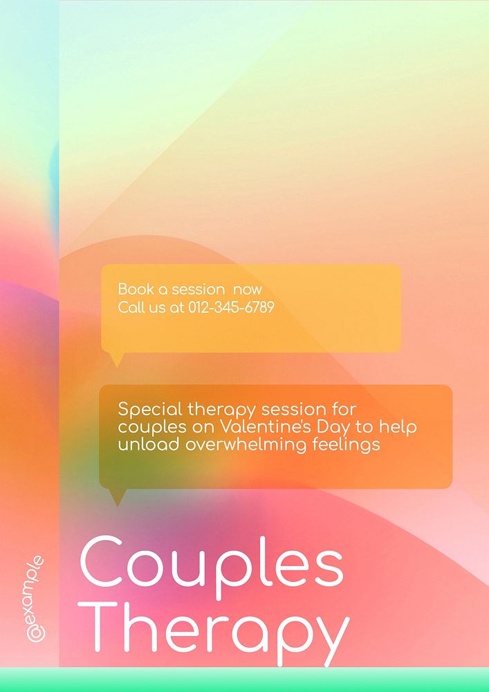 Couples therapy session poster template