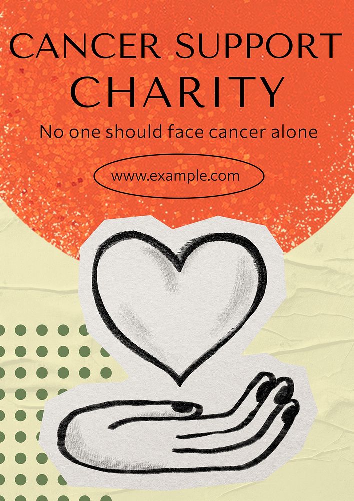 Cancer support charity  poster template