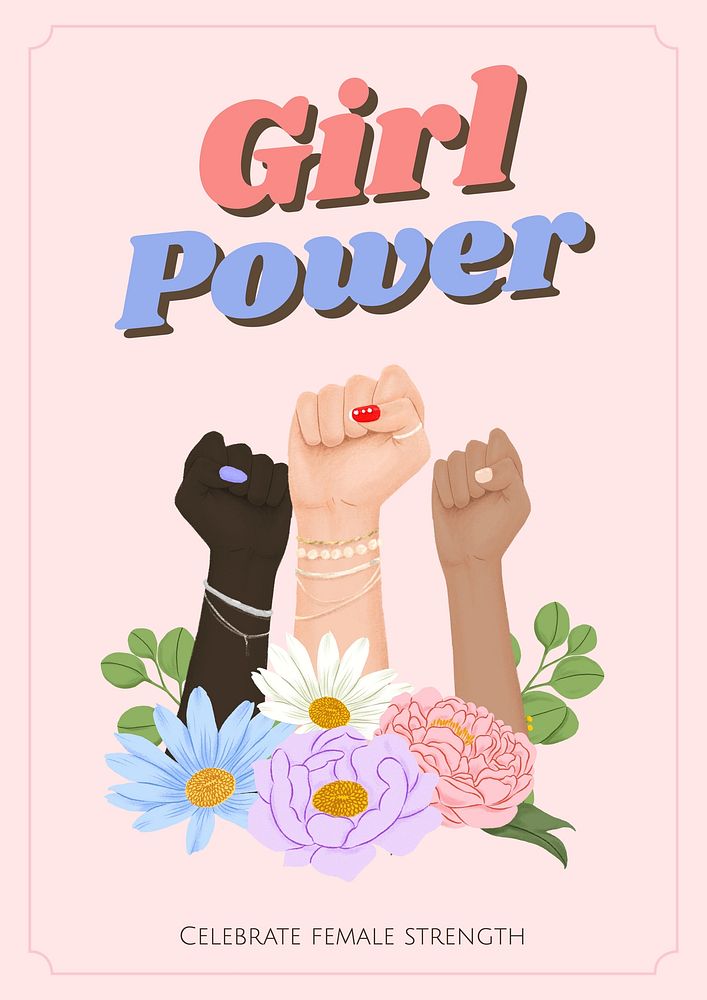 Girl power  poster template