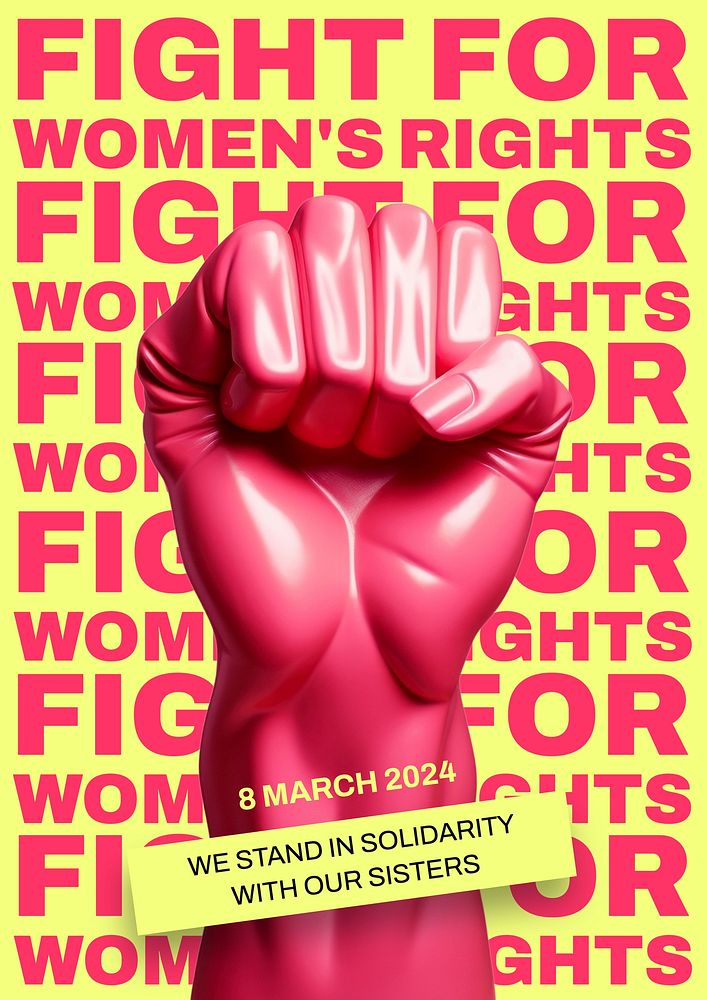 Women's rights poster template