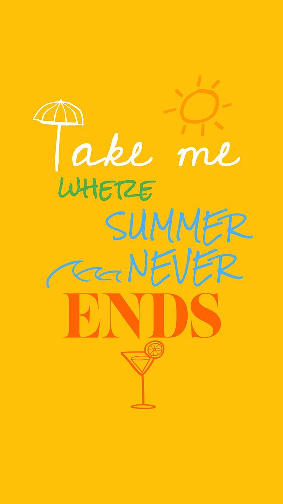 Summer quote Facebook story template
