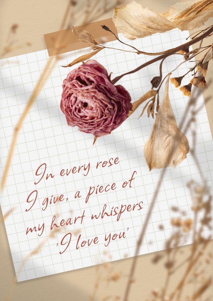 Love quote poster template