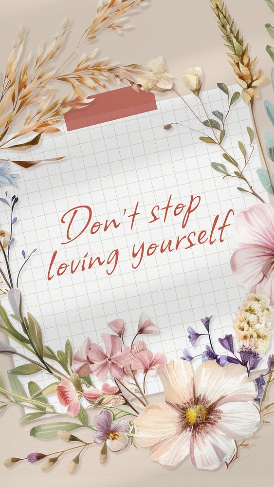 Self-love quote Facebook story template