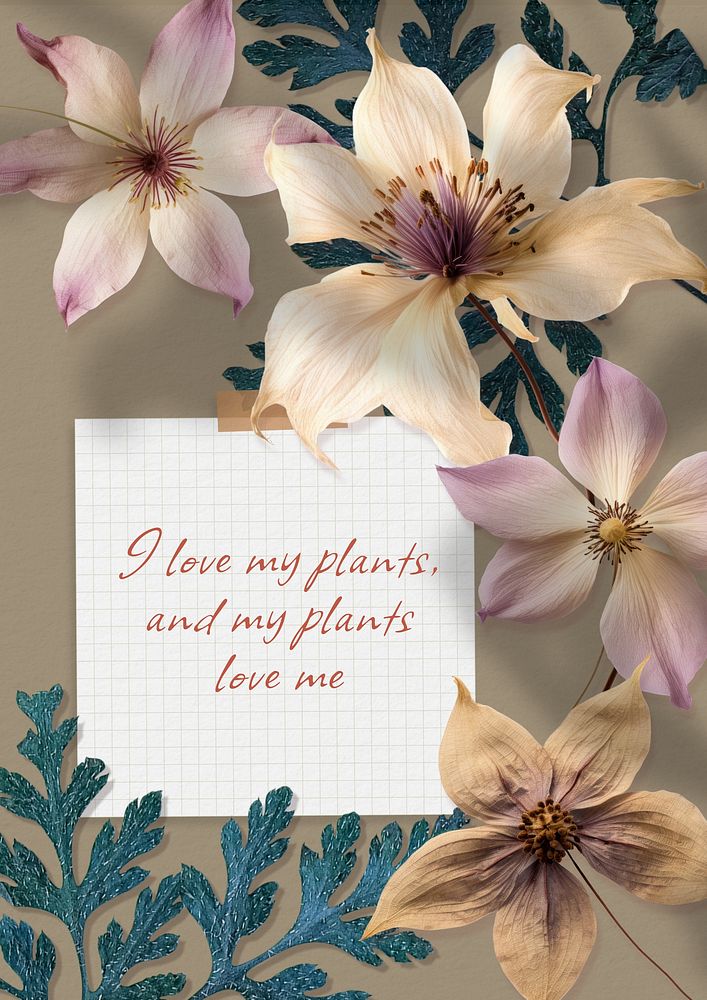 I love my plants poster template