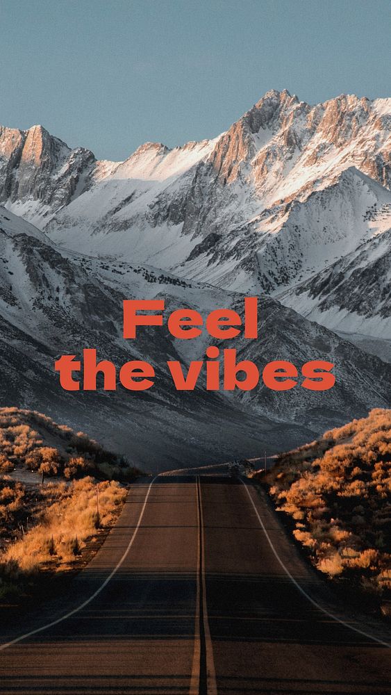 Feel the vibe Facebook story template