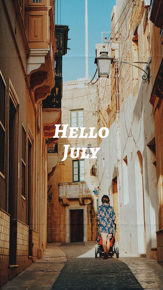 Hello July Facebook story template