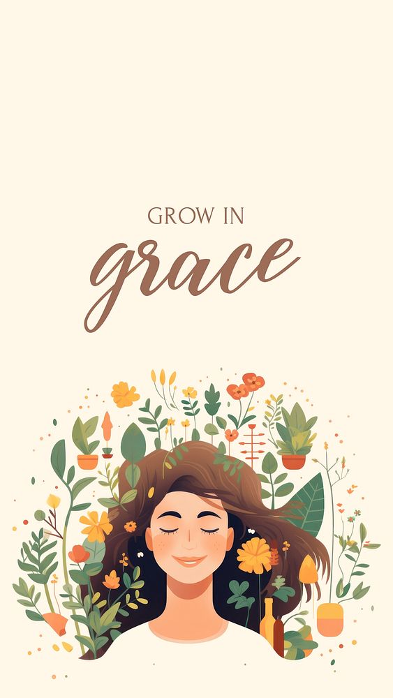 Grow in grace Facebook story template