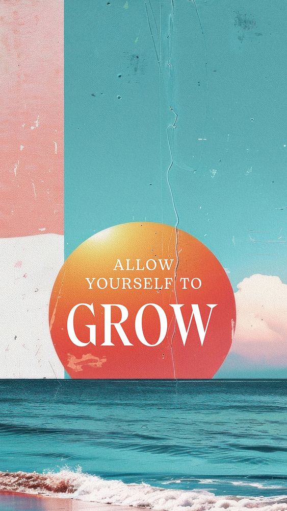 Allow yourself to grow Facebook story template