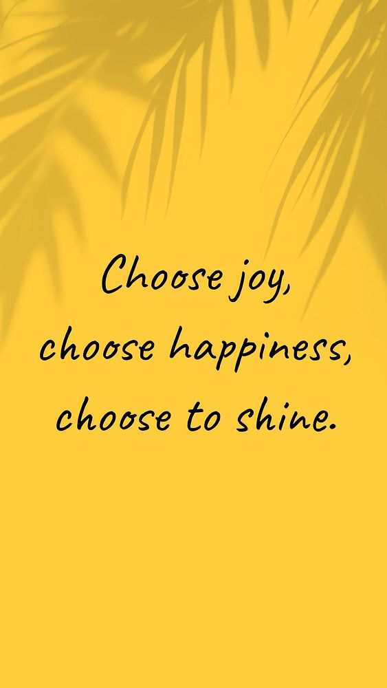 Choose joy happy shine Facebook story template
