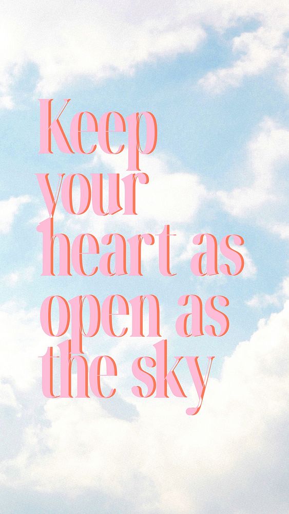Keep your heart open Facebook story template